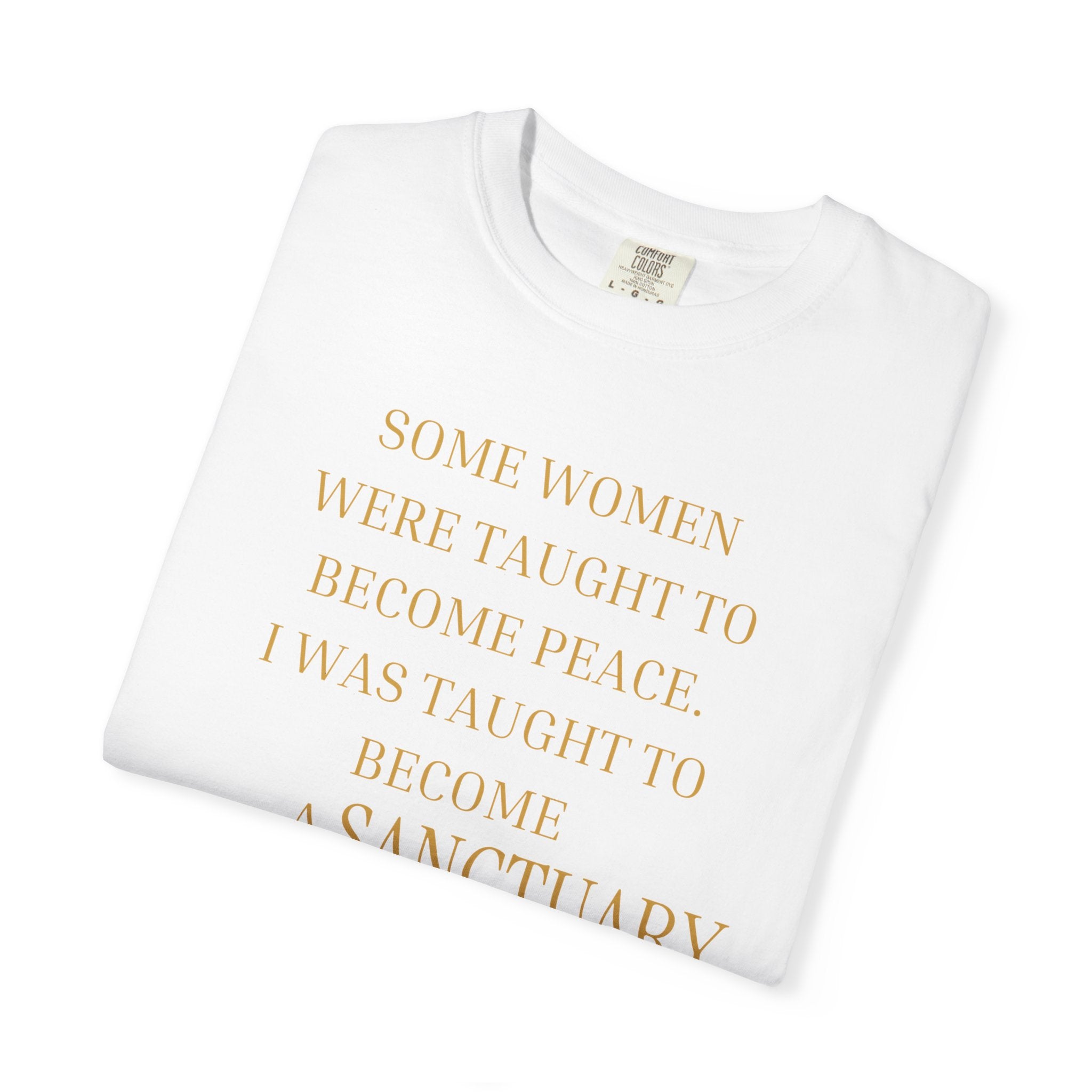 I WAS TAUGHT TO BECOME A SANCTUARY FOR THINGS THAT WERE NEVER MINE TO CARRY - OVERSIZED T-SHIRT