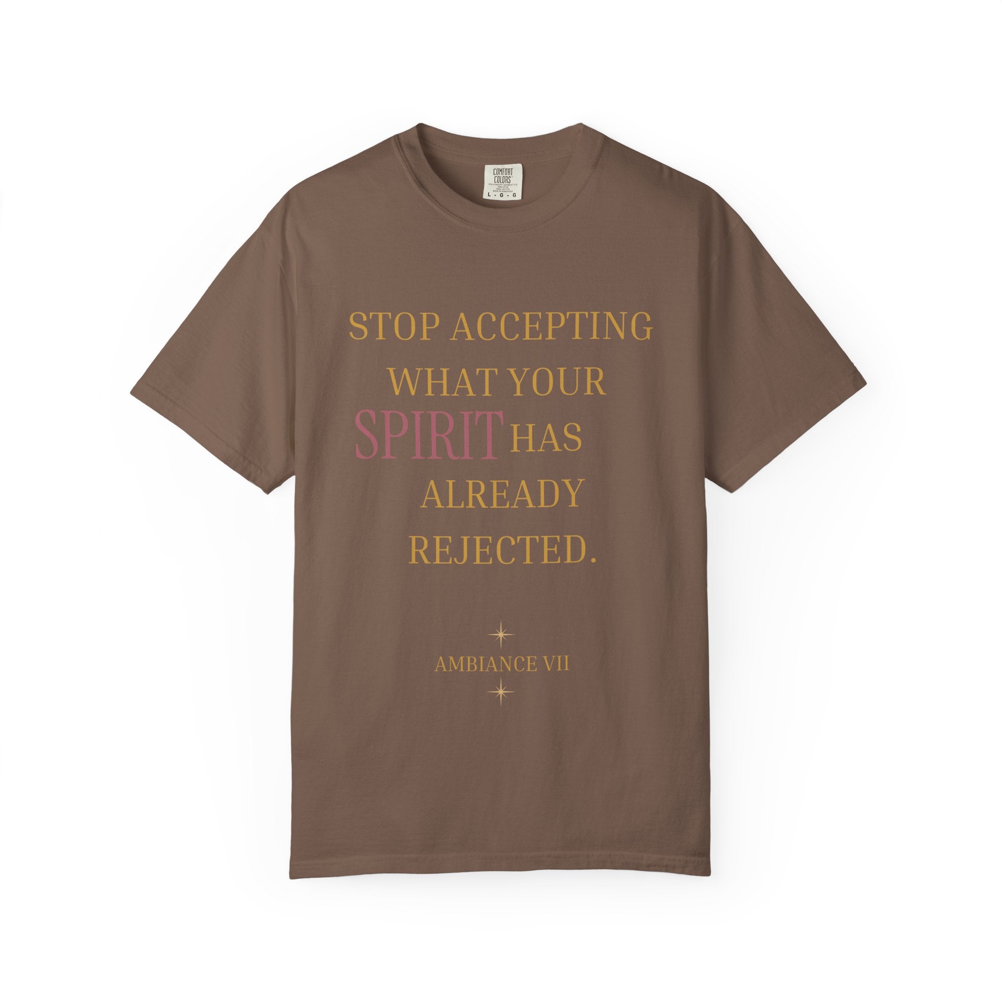 Stop Accepting What Your Spirit Has Already Rejected - OVERSIZED T SHIRT