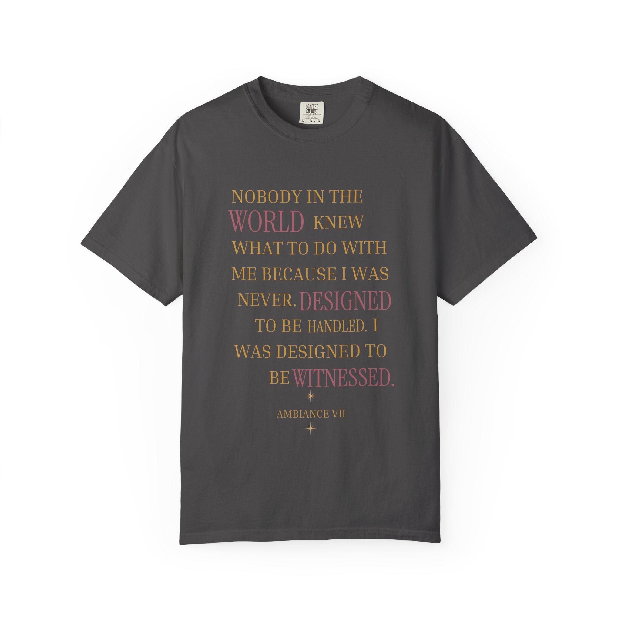 OVERSIZED T-SHIRT - NOBODY IN THE WORLD KNEW WHAT TO DO WITH ME