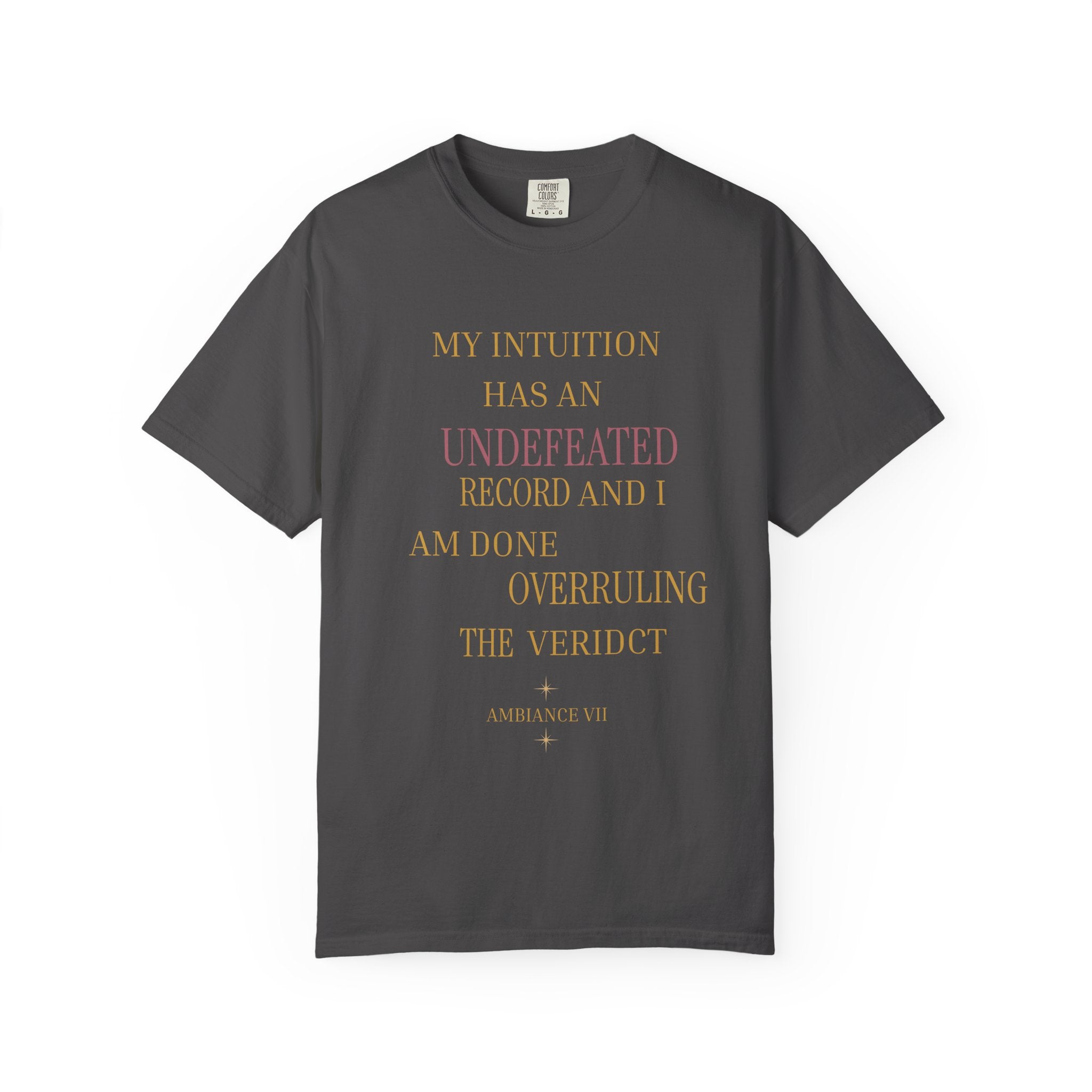 My Intuition Has an undefeated record- oversized t shirt