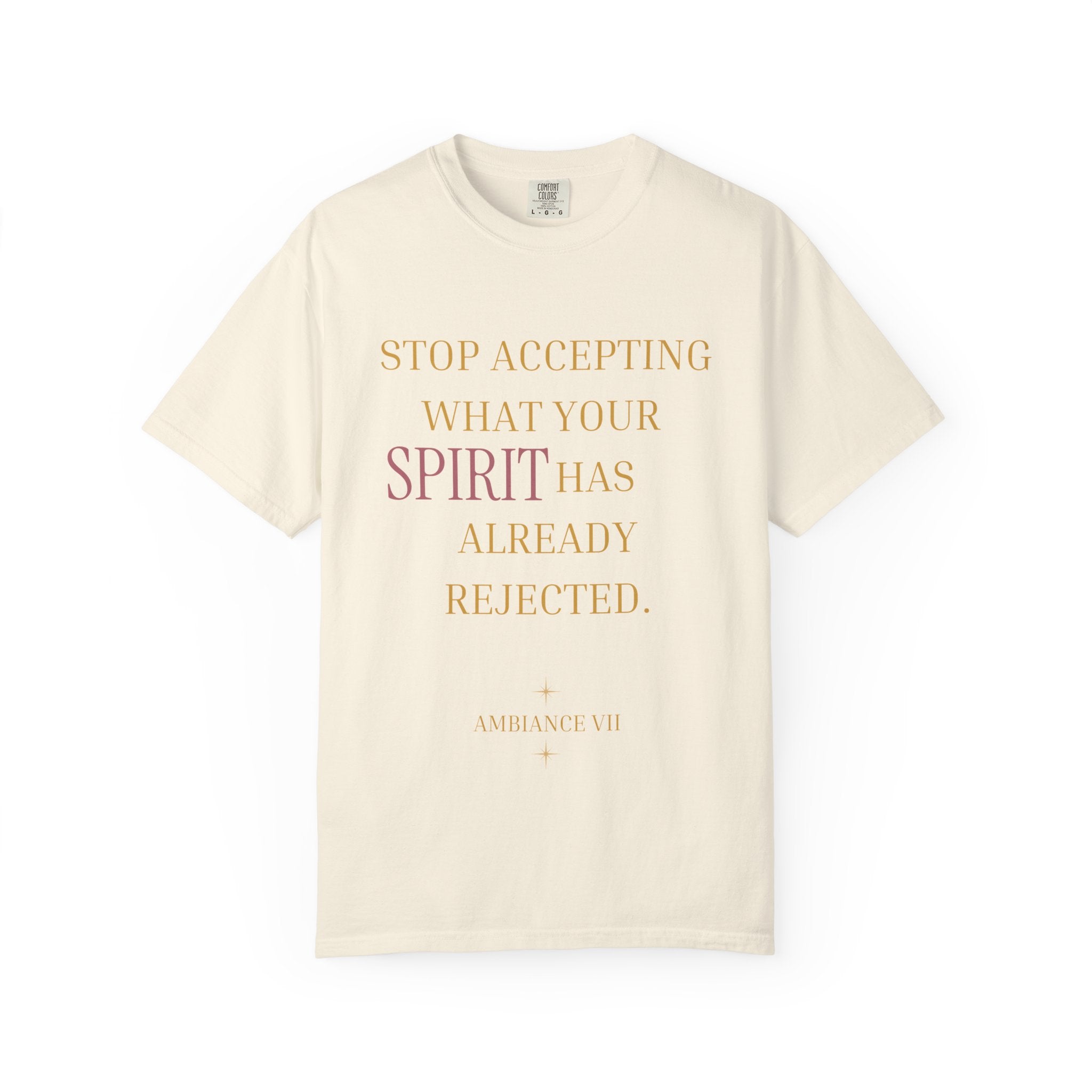 Stop Accepting What Your Spirit Has Already Rejected - OVERSIZED T SHIRT