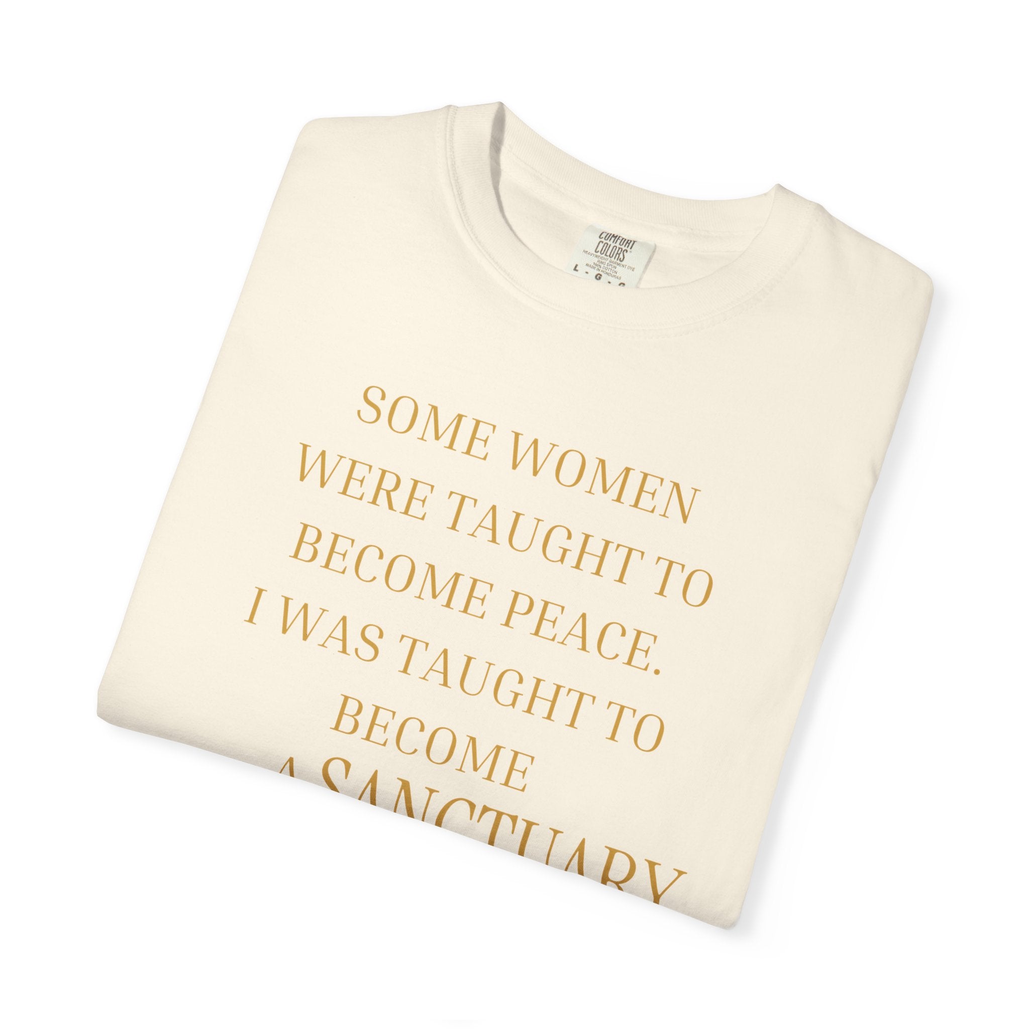 I WAS TAUGHT TO BECOME A SANCTUARY FOR THINGS THAT WERE NEVER MINE TO CARRY - OVERSIZED T-SHIRT