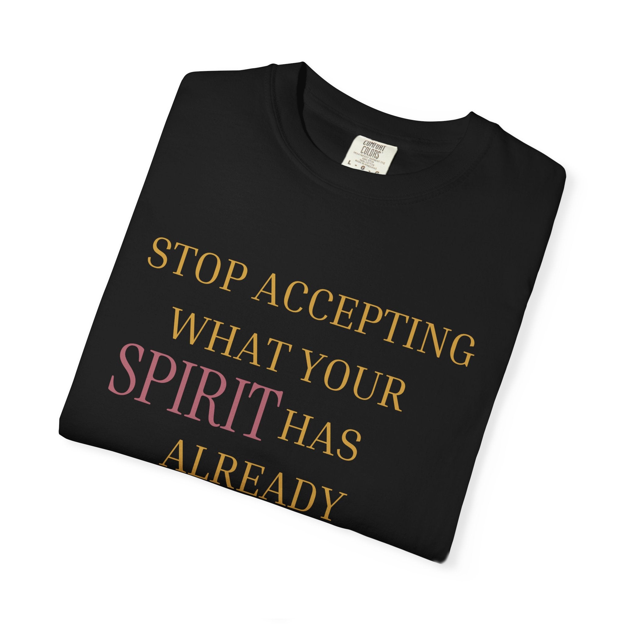 Stop Accepting What Your Spirit Has Already Rejected - OVERSIZED T SHIRT