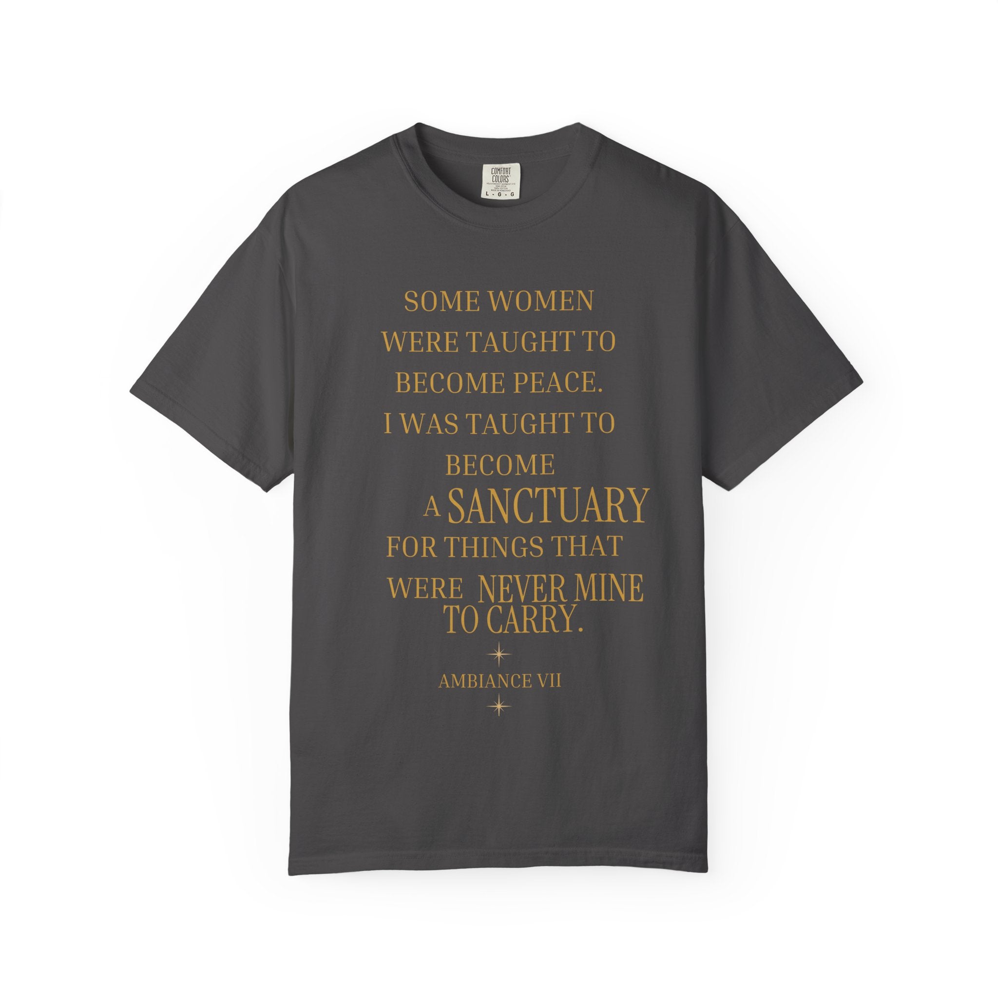 I WAS TAUGHT TO BECOME A SANCTUARY FOR THINGS THAT WERE NEVER MINE TO CARRY - OVERSIZED T-SHIRT