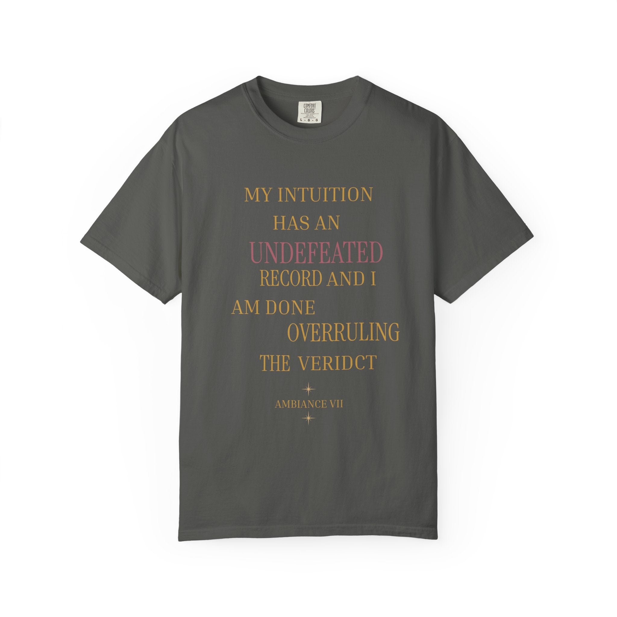 My Intuition Has an undefeated record- oversized t shirt