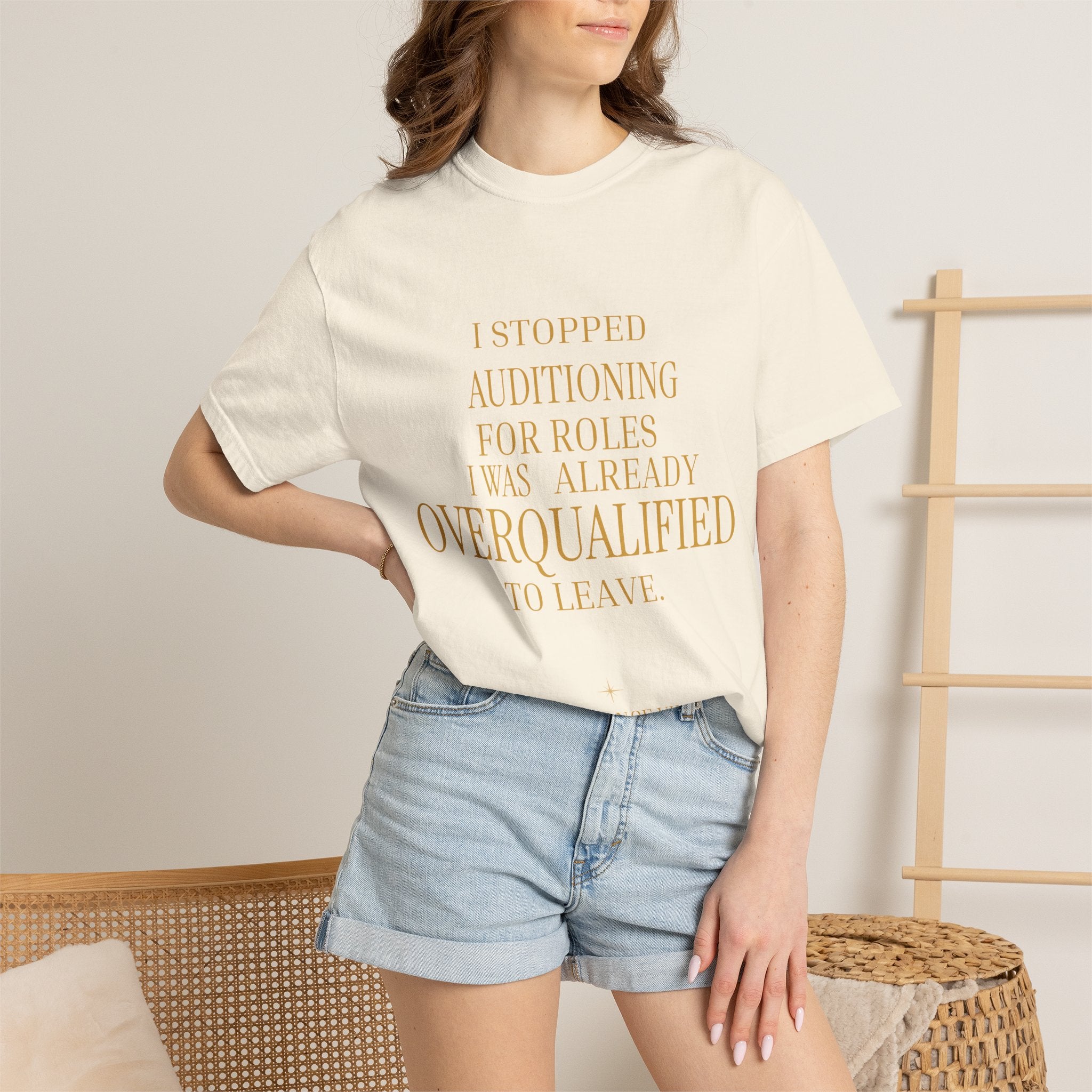 Overqualified to Leave- oversized t shirt