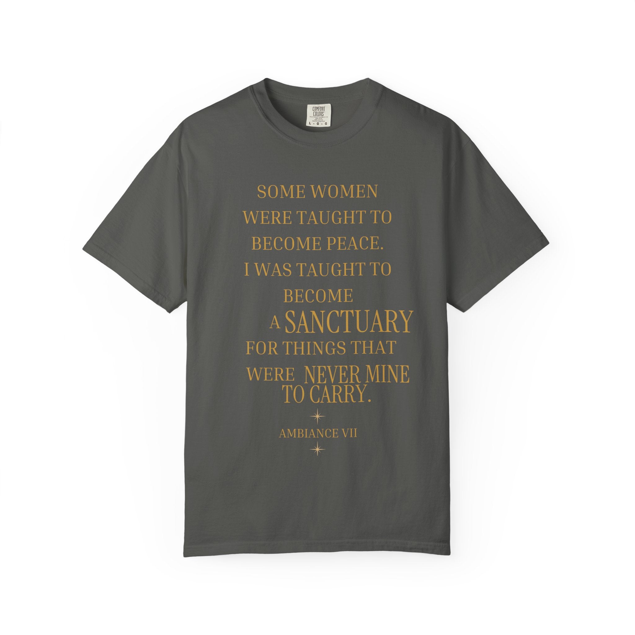 I WAS TAUGHT TO BECOME A SANCTUARY FOR THINGS THAT WERE NEVER MINE TO CARRY - OVERSIZED T-SHIRT