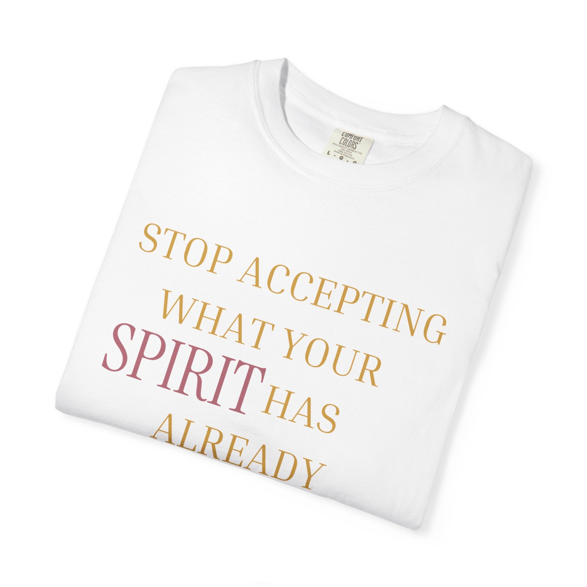 Stop Accepting What Your Spirit Has Already Rejected - OVERSIZED T SHIRT