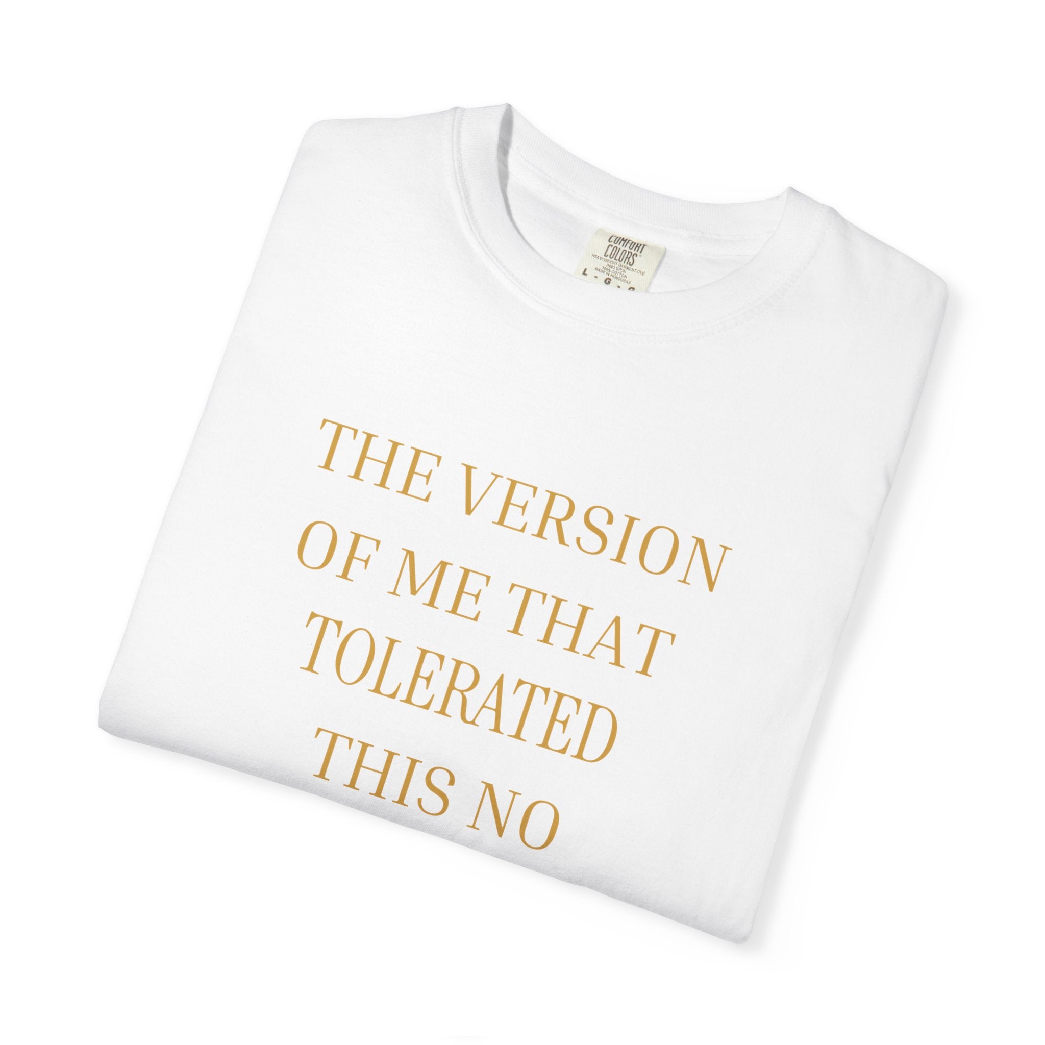 The Version of Me That Tolerated This No Longer exists- oversized t-shirt