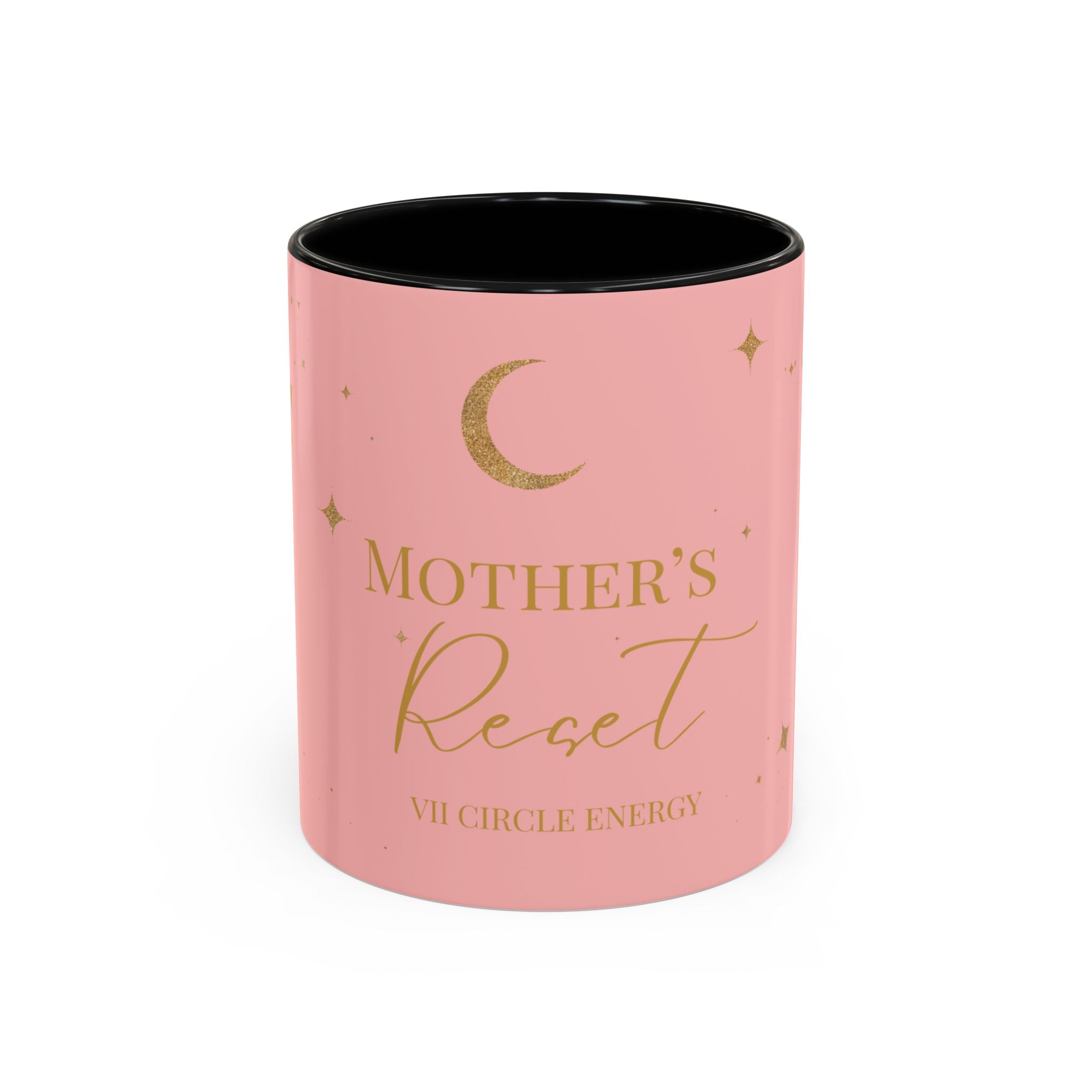 Mother's Reset Moon Coffee Mug — Pink Accent Celestial 11/15oz