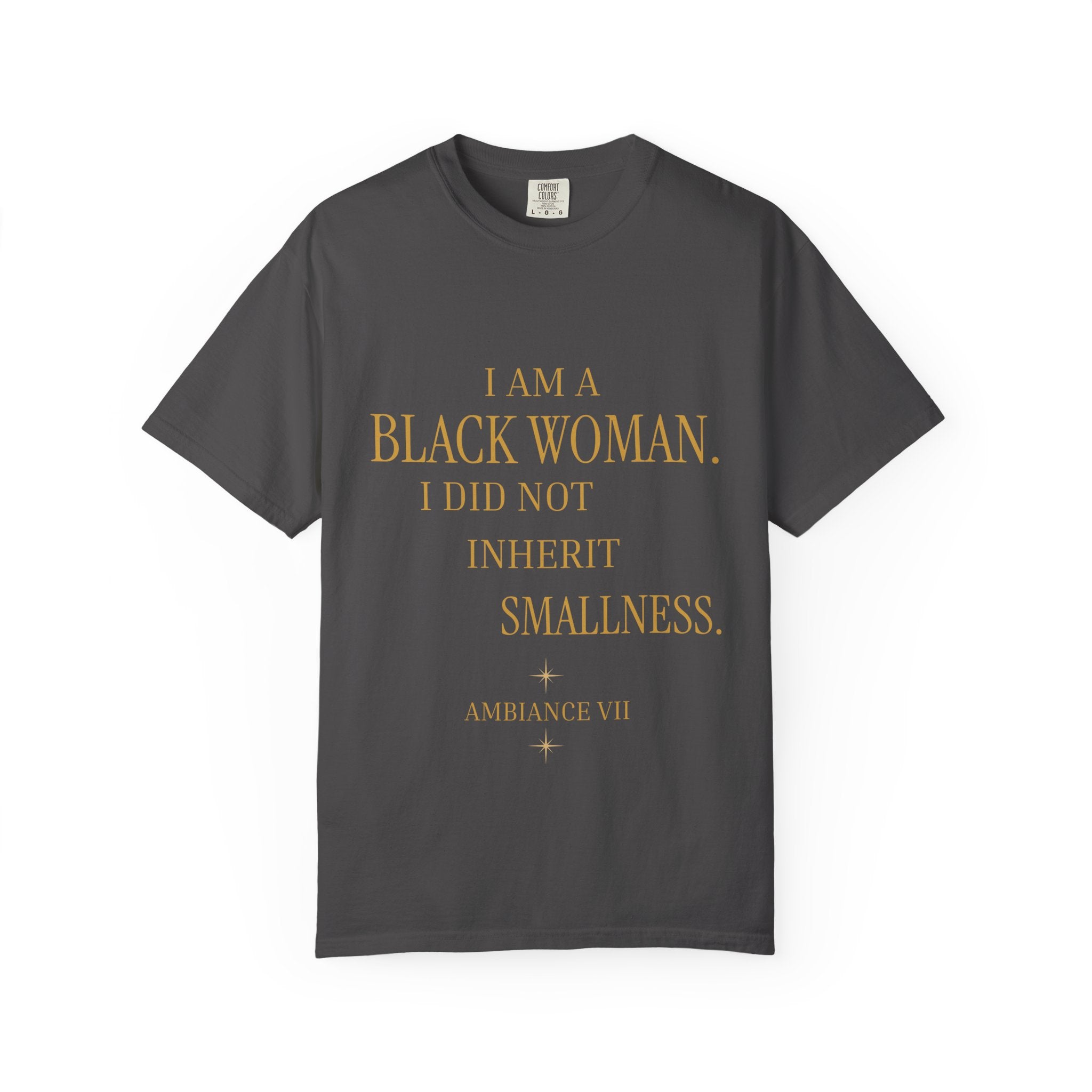 I Am a Black Woman. I Did Not Inherit Smallness.- OVERSIZED TSHIRT