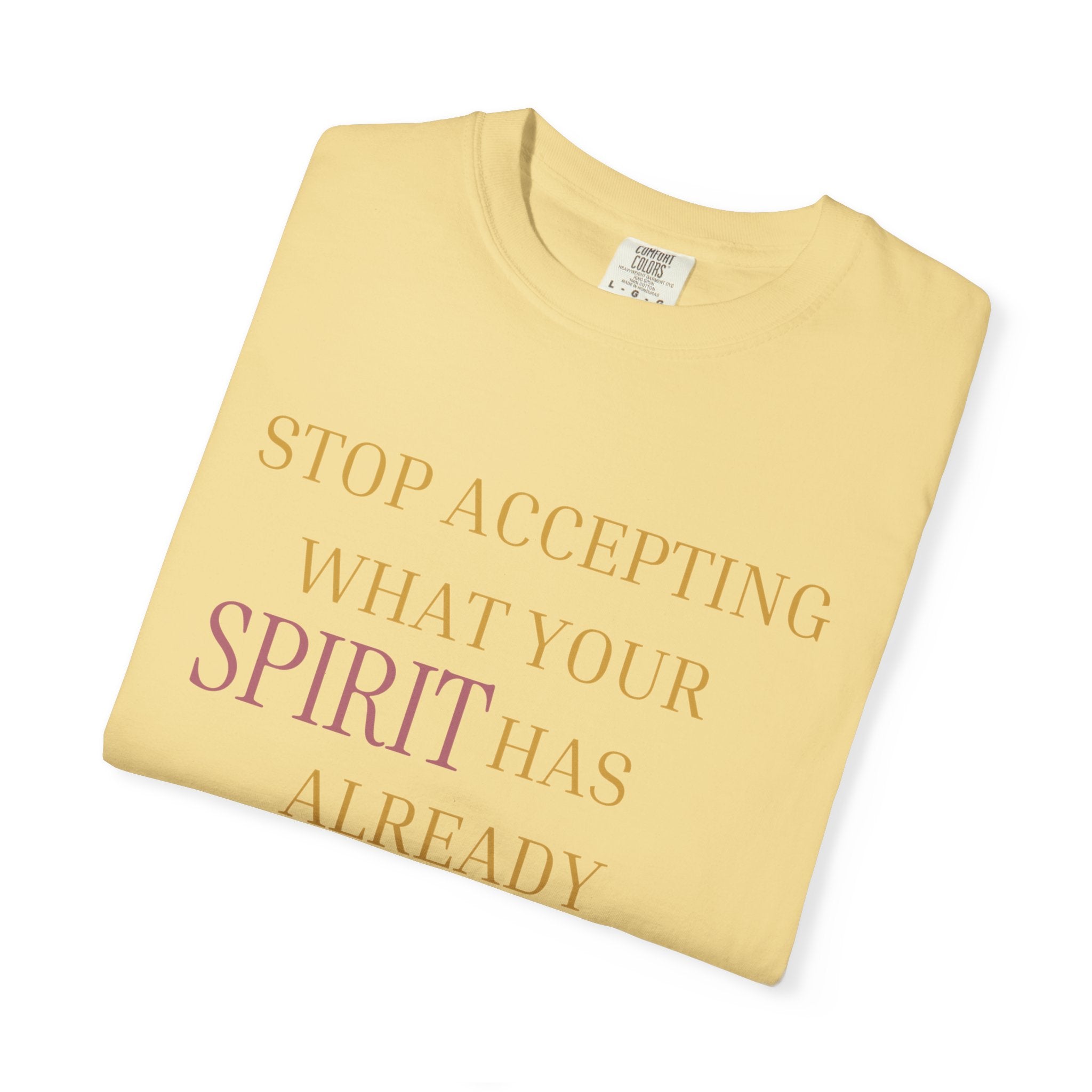 Stop Accepting What Your Spirit Has Already Rejected - OVERSIZED T SHIRT