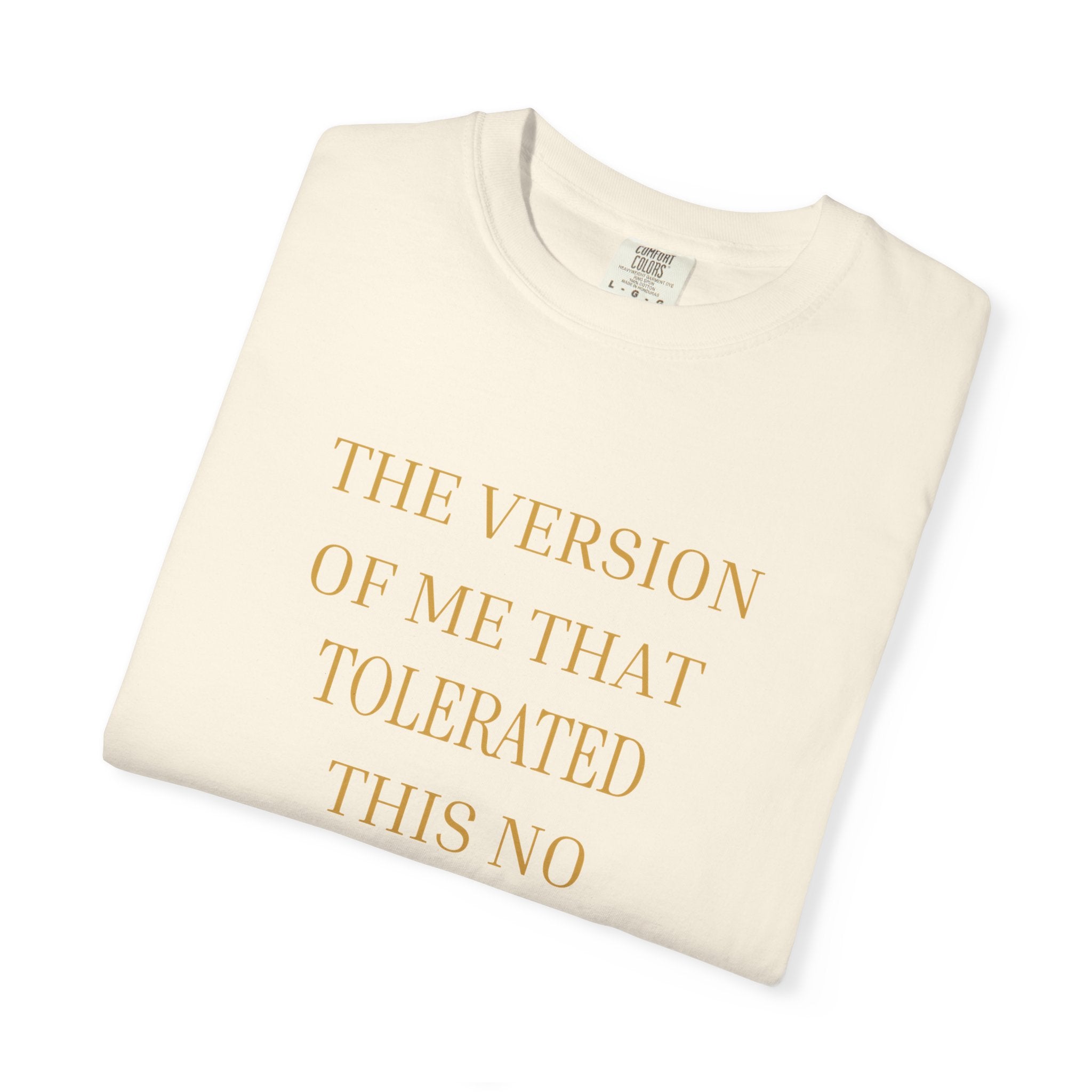 The Version of Me That Tolerated This No Longer exists- oversized t-shirt