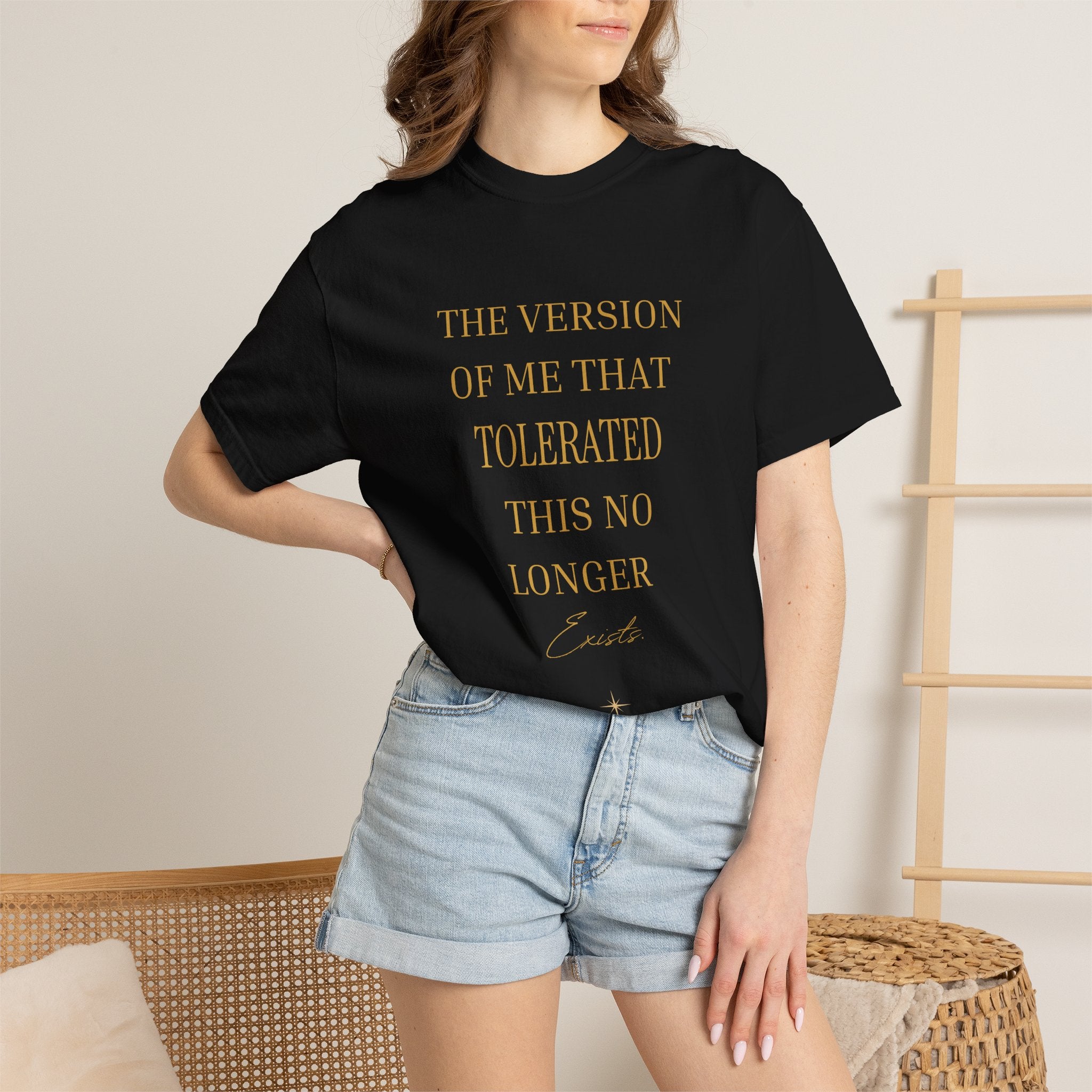 The Version of Me That Tolerated This No Longer exists- oversized t-shirt