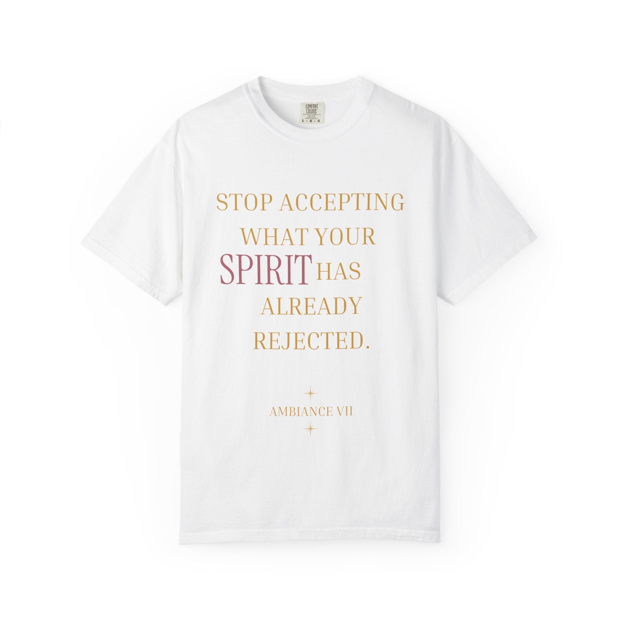 Stop Accepting What Your Spirit Has Already Rejected - OVERSIZED T SHIRT