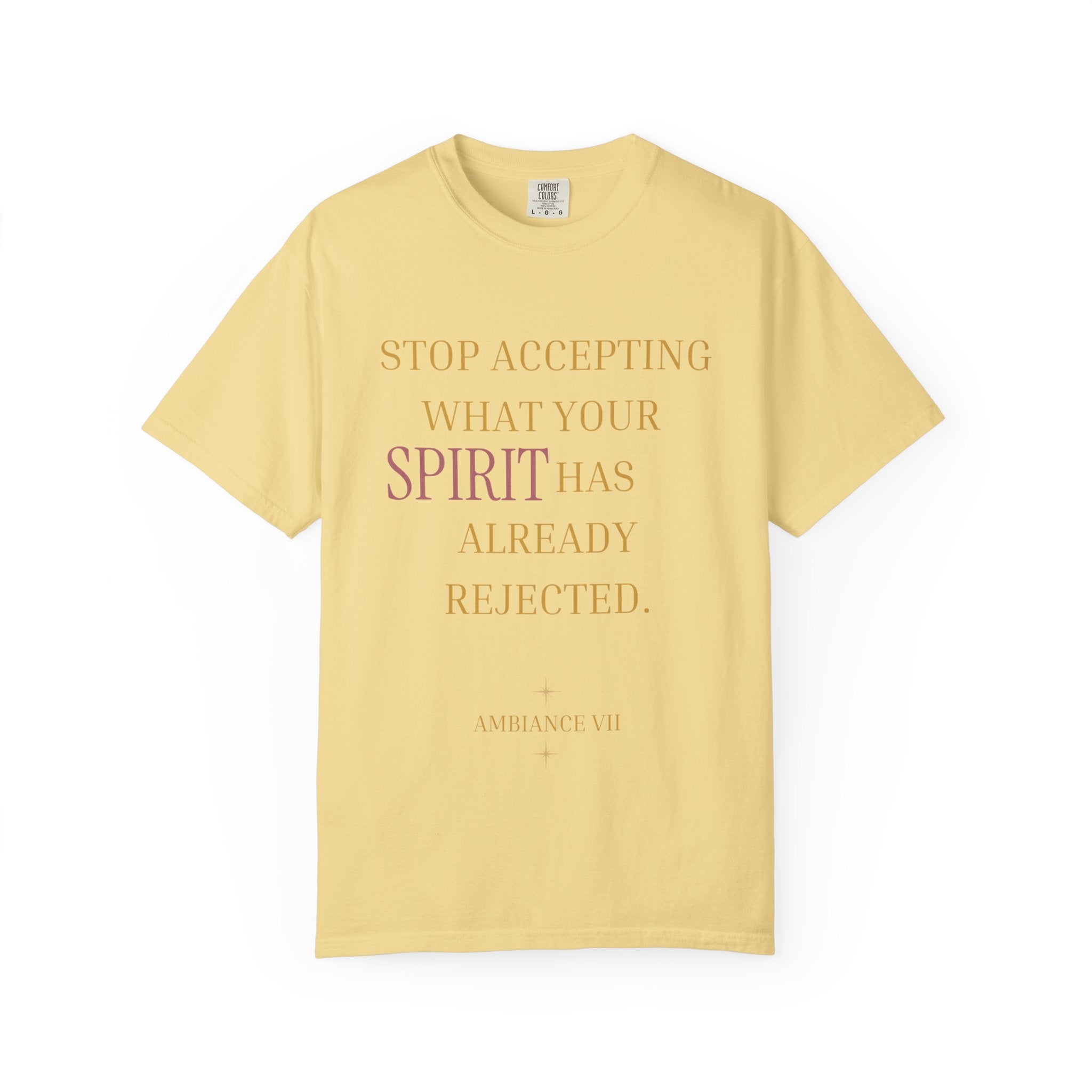 Stop Accepting What Your Spirit Has Already Rejected - OVERSIZED T SHIRT