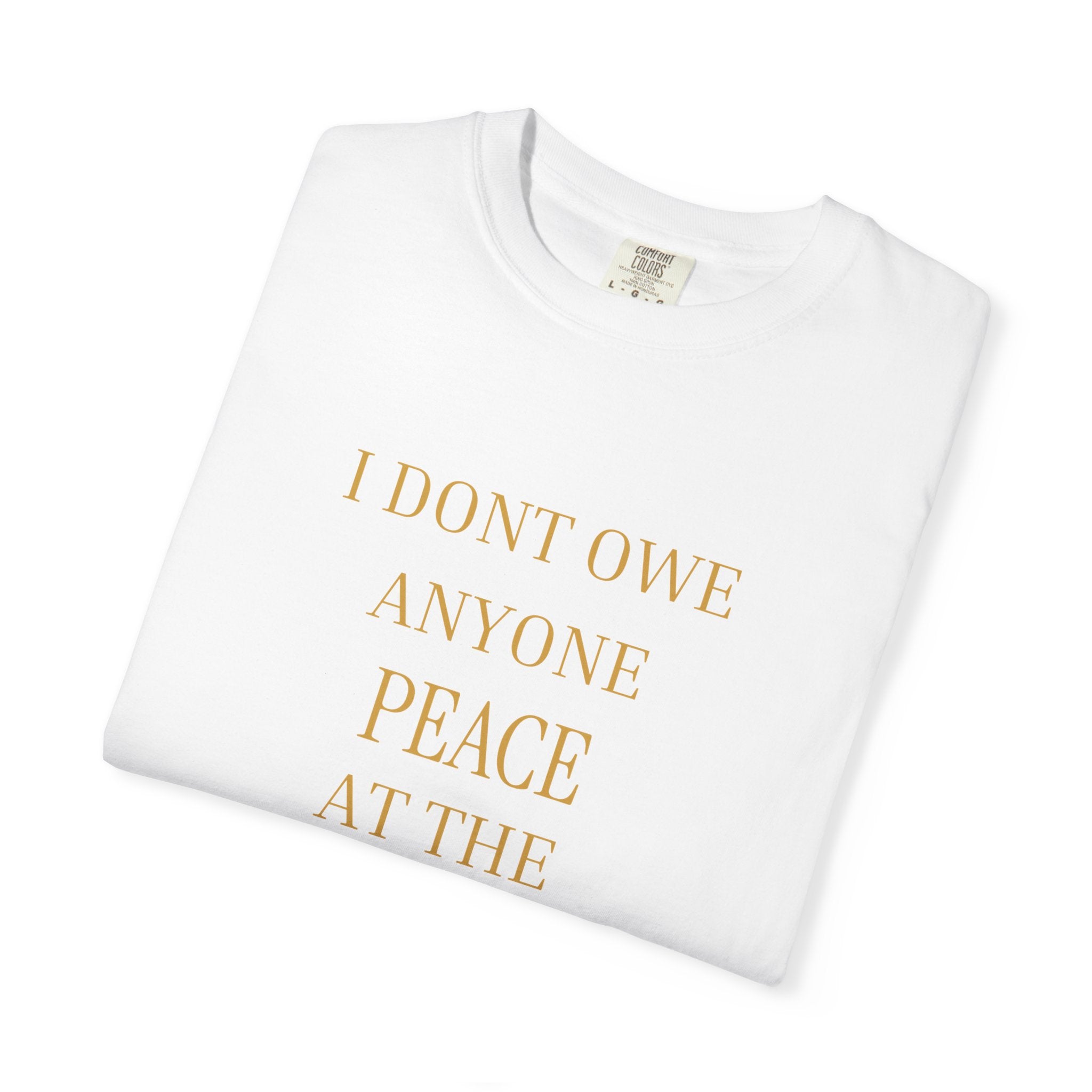 I Don't Owe Anyone Peace at the Expense of My Health- oversized t shirt