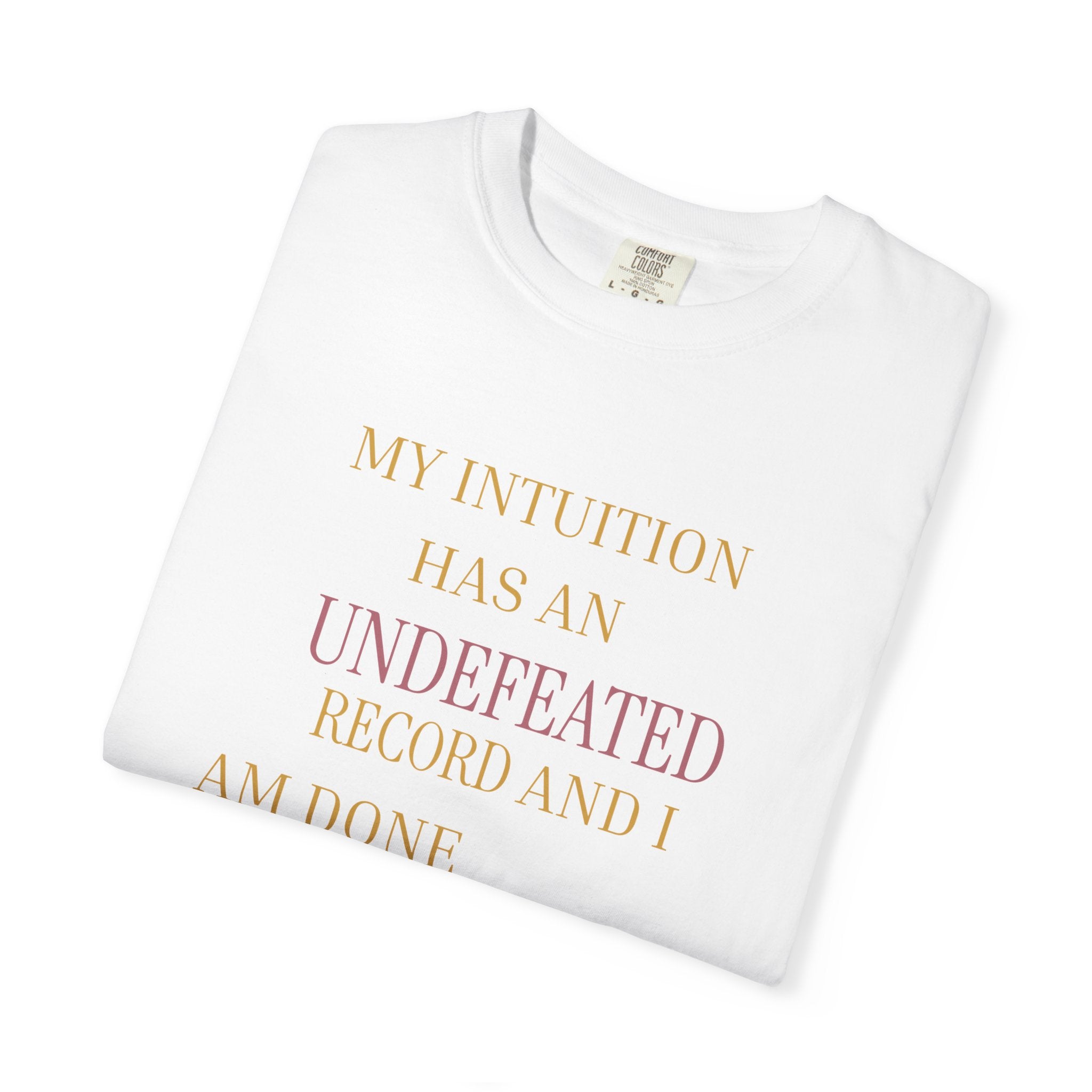 My Intuition Has an undefeated record- oversized t shirt